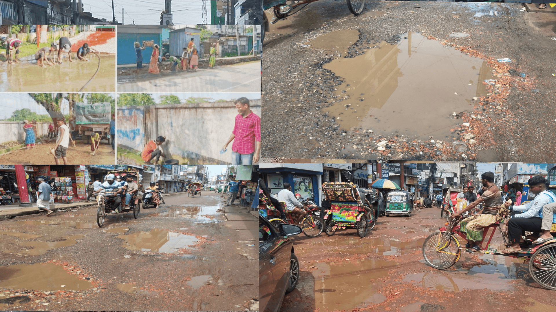 প্রধানমন্ত্রীর সফরকে সামনে রেখে চলছে সৌন্দর্যবর্ধন ও সংস্কার কাজ; দীর্ঘদিনের ভোগান্তিতে থাকা কুসুমবাগ পয়েন্ট-চৌমুহনা সড়ক নিয়েও প্রশ্ন তুলছেন জনসাধারণ ও ব্যবসায়ীরা।
